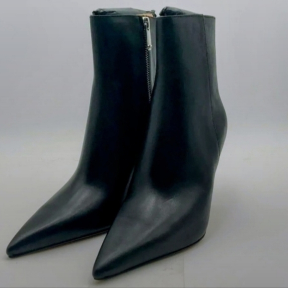 MICHAEL Michael Kors Shoes - MICHAEL Michael Kors Black HALLE Boots with Silver Crystal 3 1/2" Heel SZ8